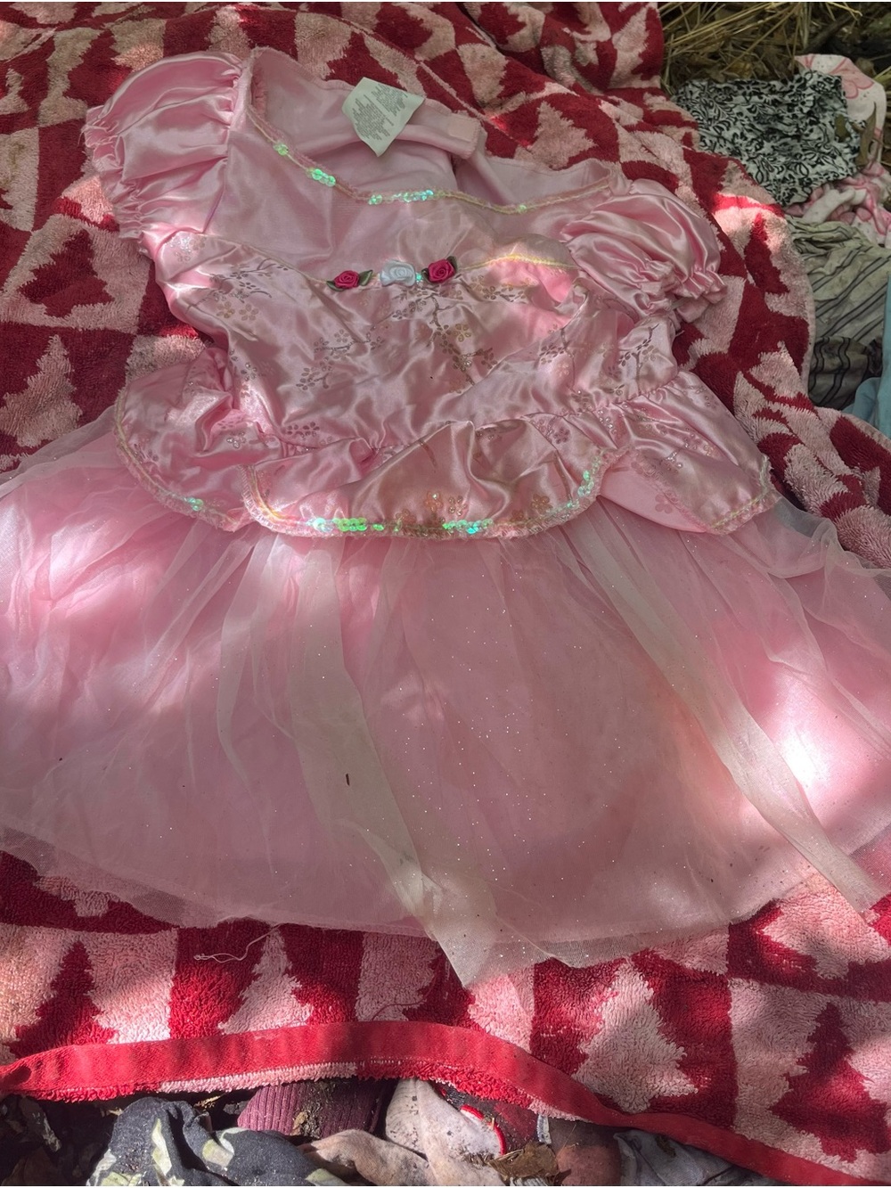 Girls' Pink Sparkle Tulle Party Dress
